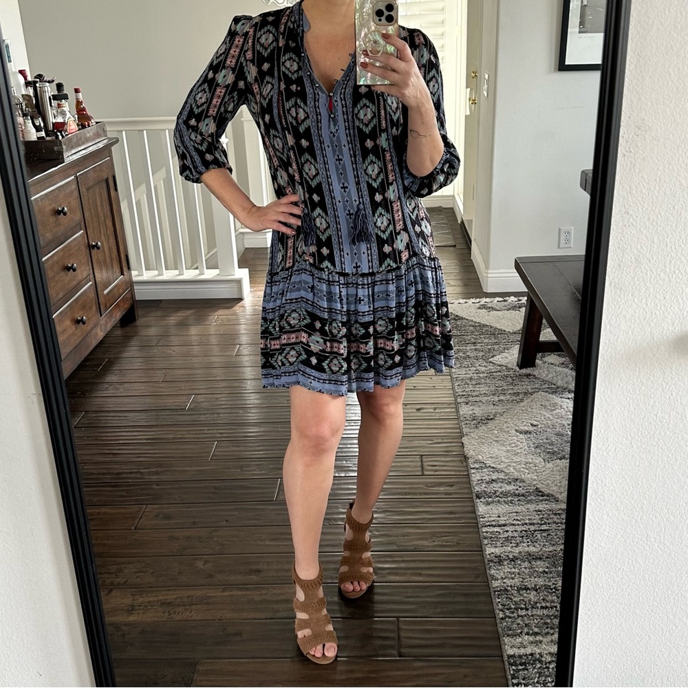 Anthropology Holding Horses Dress Size Small Blue